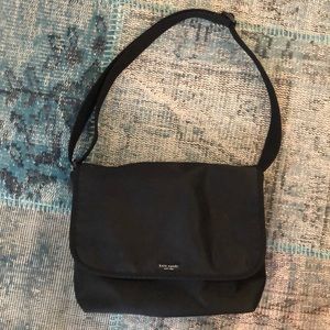 KATE SPADE nylon messenger bag black nylon Made in USA
